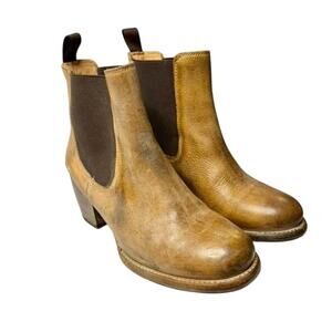 Bed|Stü Leather Goodyear-Welt Bench Made Chelsea Boots NWT Women’s Size 8 Tan